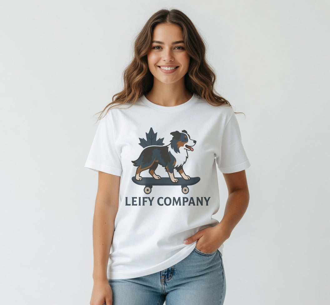 Frankie Skating Tee by LEIFY (Teal Lettering) (US)
